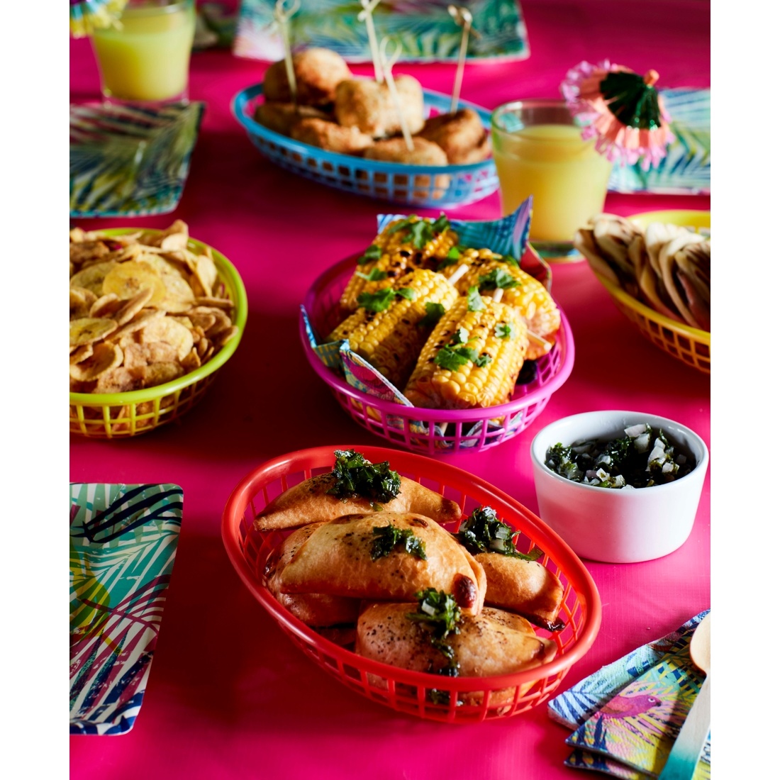 Talking Tables Cuban Fiesta Food Baskets - 6 Pack