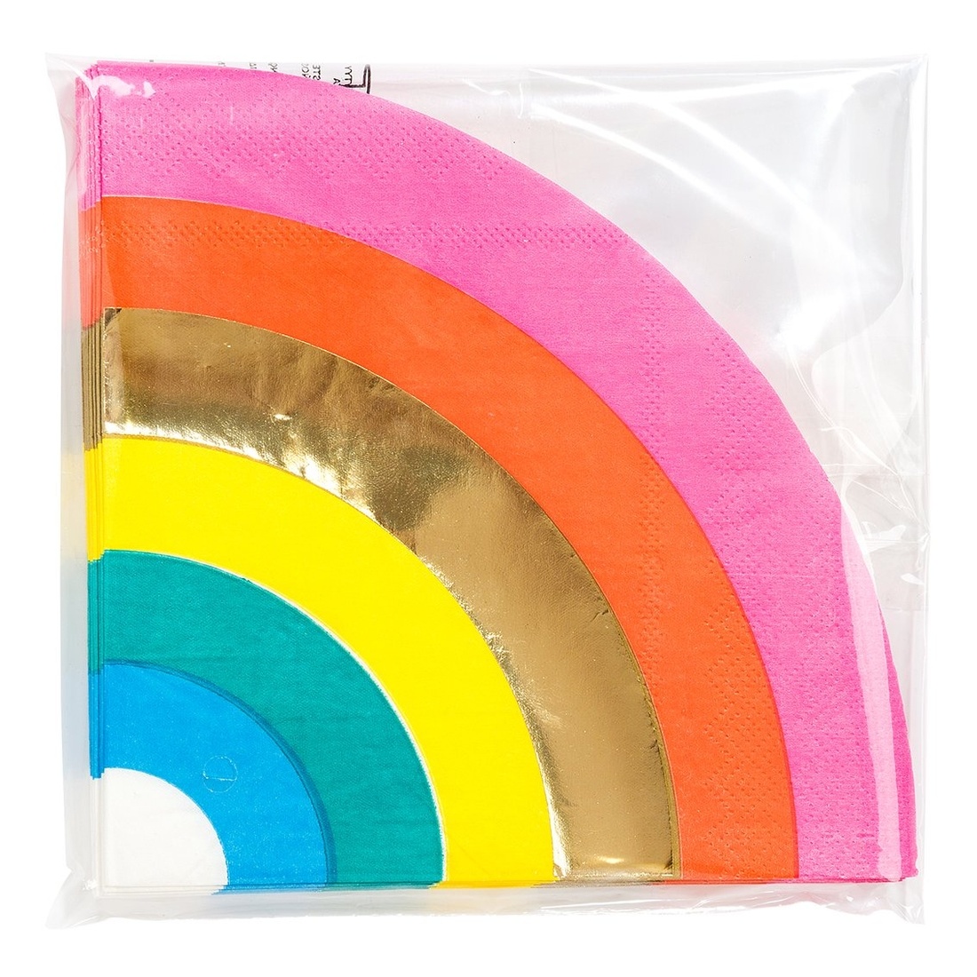 Talking Tables Birthday Brights Rainbow Shaped Napkins - 16 Pack