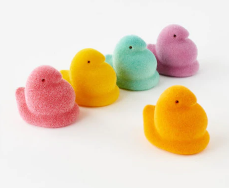 One Hundred 80 Degrees Flocked Peeps Boxed Multicolor Set of 5