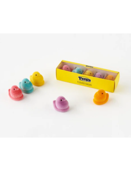 One Hundred 80 Degrees Flocked Peeps Boxed Multicolor Set of 5