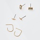 Scout Curated Wears Courtney Stud Trio - Gold