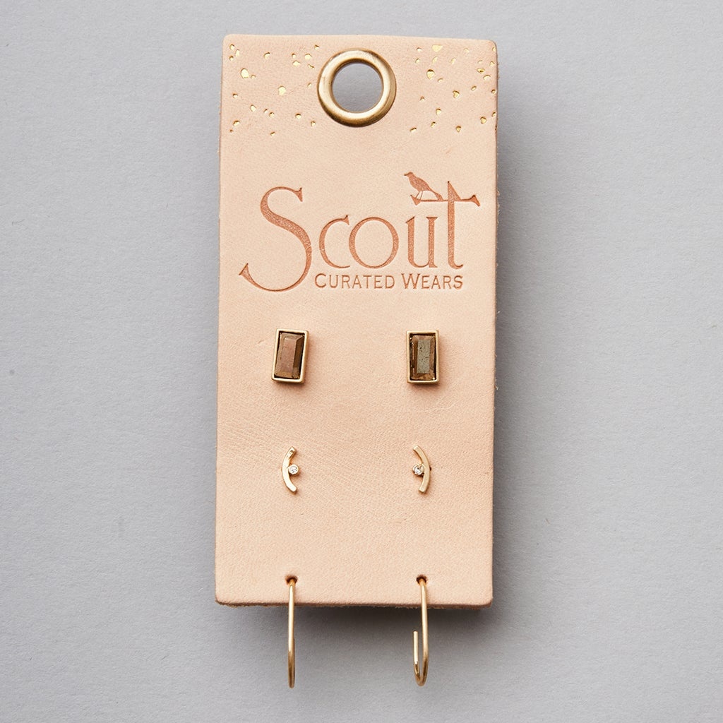 Scout Curated Wears Courtney Stud Trio - Gold