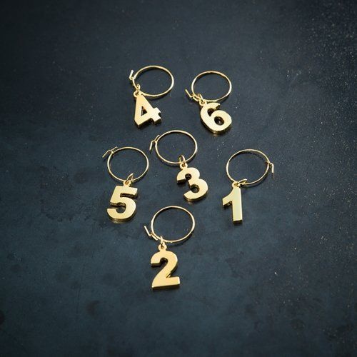 True Gold Plated Wine Charms