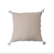 Creative Co-op 18" Square Cotton Embroidered Pillow w/ Tassels Blue & White