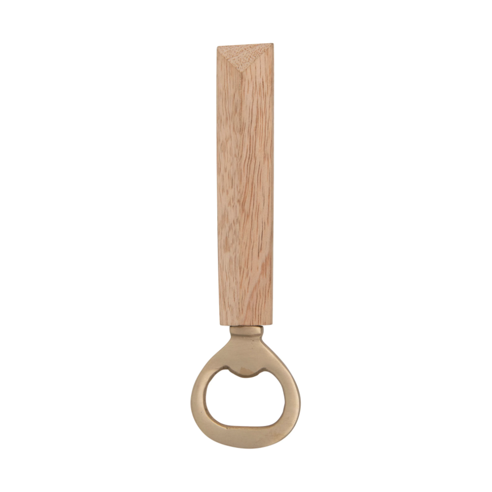 Bloomingville Brass Bottle Opener w/ Mango Wood Handle