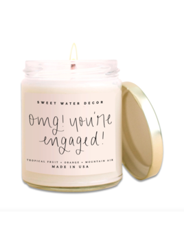 Sweet Water Decor OMG! You're Engaged Clear Jar 9 oz Candle