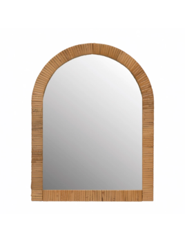 Creative Co-op Rattan Wrapped Wood Framed Wall Mirror