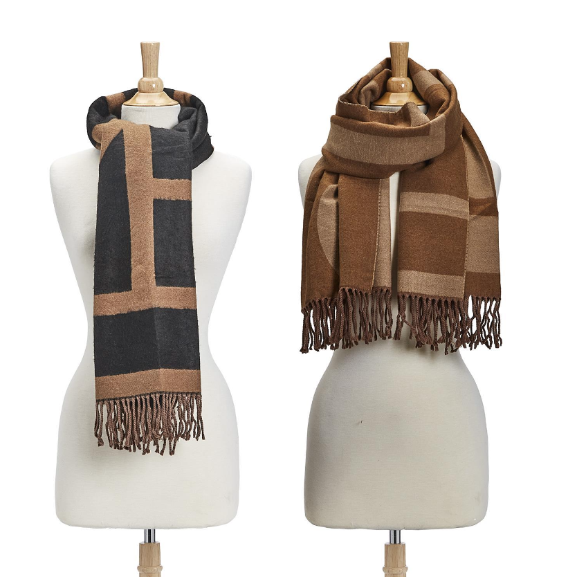 Two's Company Color Blocked Scarf