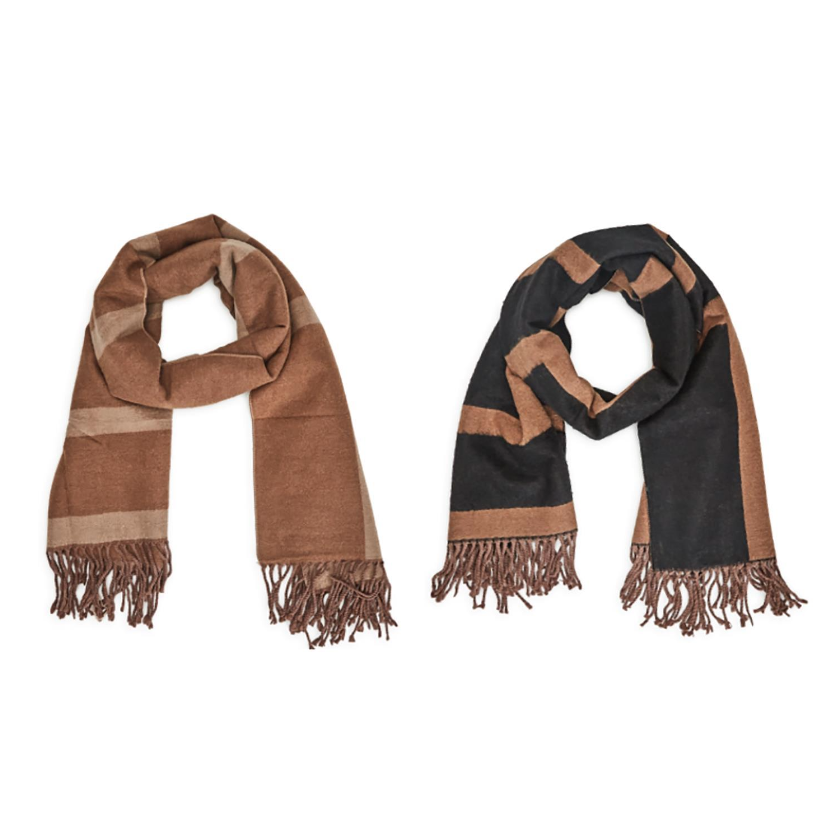 Two's Company Color Blocked Scarf