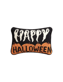 Peking Handicraft Happy Halloween Needlepoint Pillow