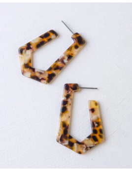 Starfish Project Alma Resin Hoops in Tortoise Shell