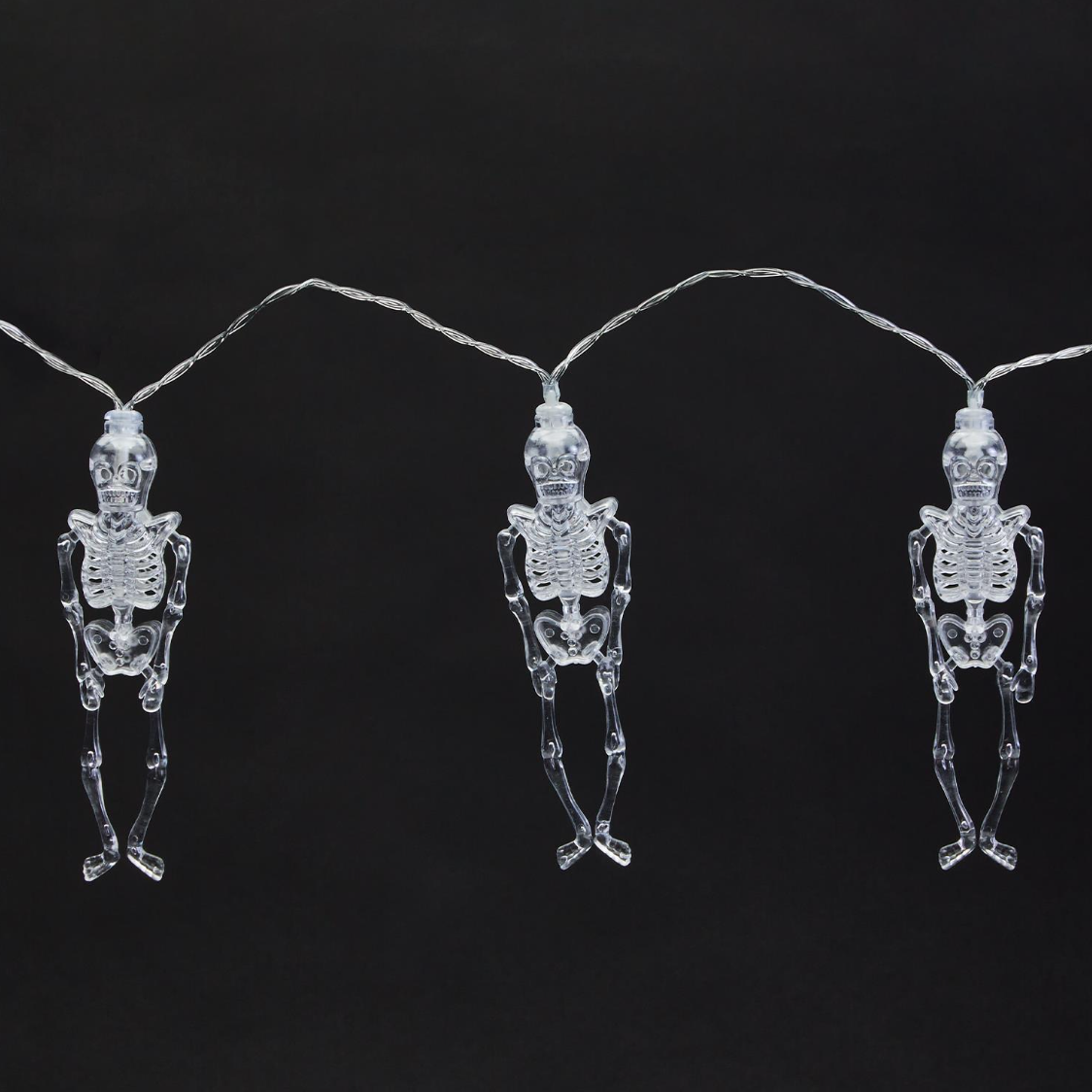 Two's Company Skeleton LED Garland