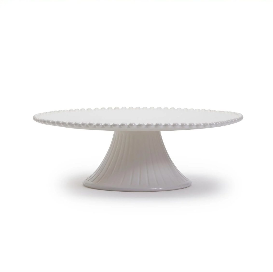 Two's Company Heirloom Pearl Edge Pedestal Platter