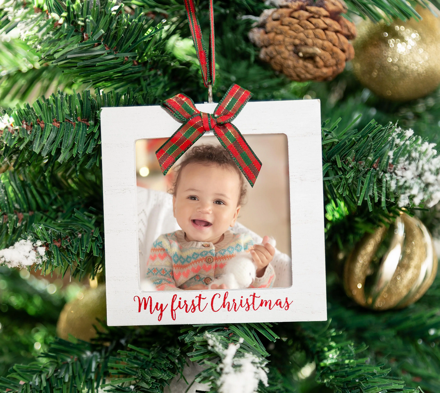 Kate & Milo My First Christmas Holiday Photo Ornament