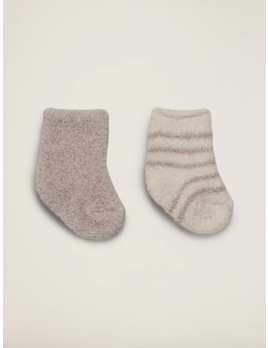 Barefoot Dreams CozyChic 2 Pair Infant Socks - Stone