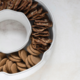 Creative Co-op 3"H Stoneware Ring Shaped Serving Dish w/ 2 Sections Reactive Glaze White
