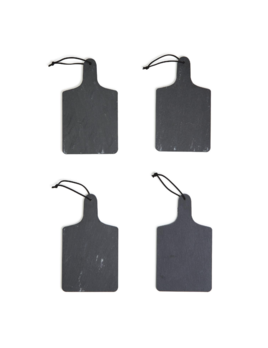 Two's Company Set of 4 Slate Personal Charcuterie Boards