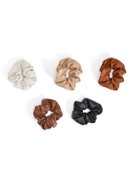 Two's Company Soft Touch Oversized Vegan Leather Scrunchie