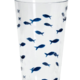 Two's Company Blue Fish Acrylic Drinking Glass- Highball