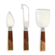 Two's Company Bi-Color Wood Set of 3 Cheese Knives in Gift Box