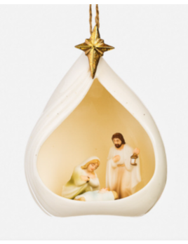 One Hundred 80 Degrees Porcelain Nativity Scene Ornament
