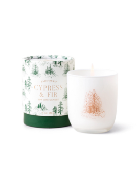 Paddywax Cypress & Fir 8 oz Green Glass Candle