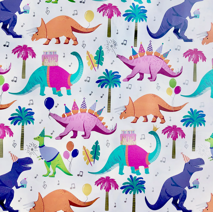 Jillson & Roberts Dino Party Gift Wrap - Roll