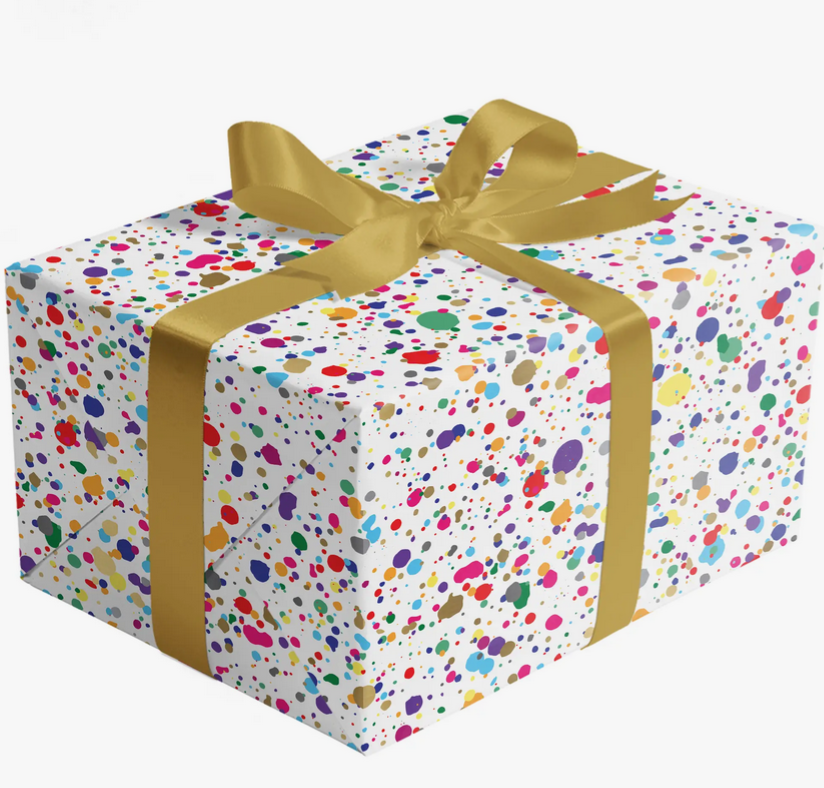 Jillson & Roberts Splatter Gift Wrap - Roll