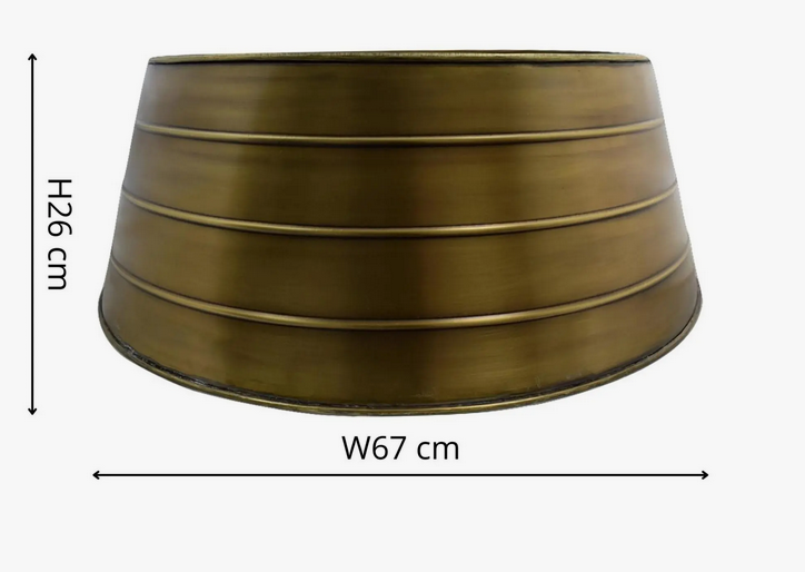 Ivyline Metal Christmas Tree Skirt, 67cm Diameter  Gold