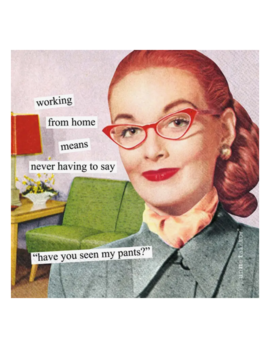 Boston International Anne Taintor Cocktail Napkins Working From Home