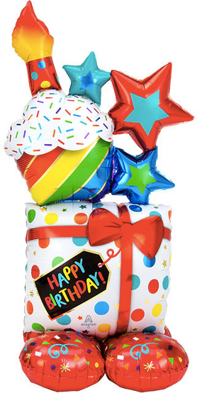 Airfilled Balloon - Airloonz Happy Birthday Gift/Cupcake