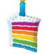 Mylar Balloon - Rainbow Striped Cake Slice 42"