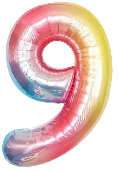Rainbow Mylar Balloon 40" - Nine