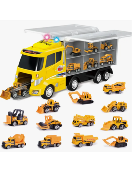 Fun Little Toys 12 in 1 Die-cast Construction Truck Toy Car Play Vehicles