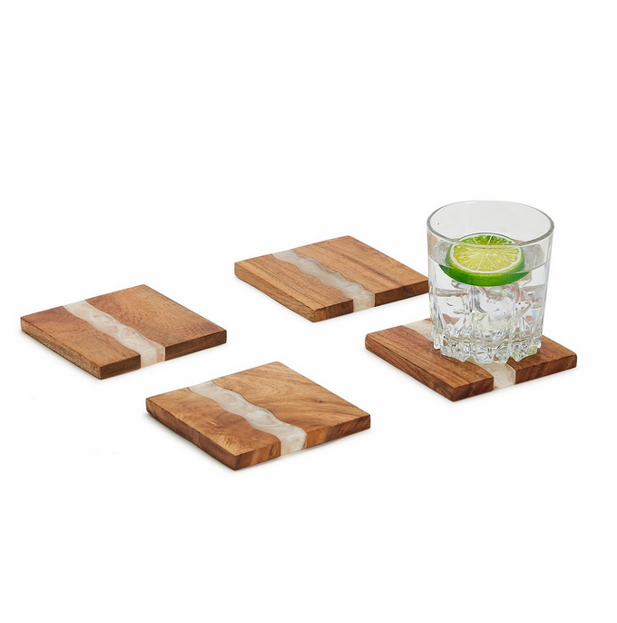 Two's Company Verglas S/4 Coasters with Holder