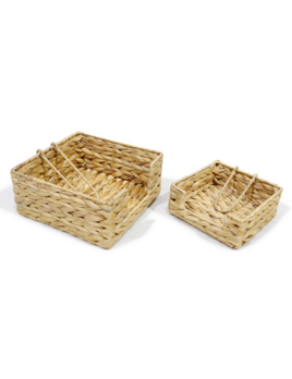 Two's Company Water Hyacinth Lunch Napkin Holder - Small