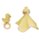 Two's Company Duckie Knitted Snuggle and Rattle Set in Gift Box