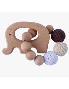 Annie & Charles Wooden teether - elephant