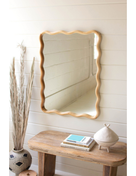 Kalalou Wooden squiggle framed mirror