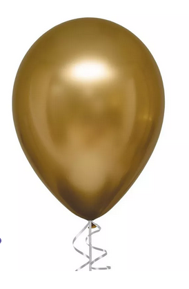 Latex Balloon - Chrome Gold 11"