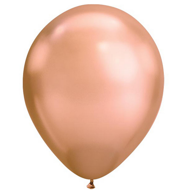 Latex Balloon - Chrome Rose Gold 11"