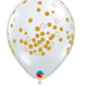 Latex Balloon - Clear w/ Gold Confetti Dots 11"