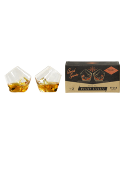 Gentlemen's Hardware Rocking Whisky Glasses, Set of 2