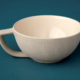 Be Home Crosshatch Stoneware  Soup Mug, Sterling
