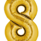 Balloons Everywhere Gold Mylar Balloon 40" - Eight