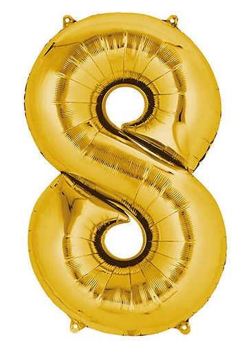 Balloons Everywhere Gold Mylar Balloon 40" - Eight