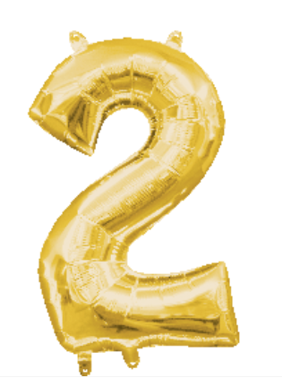 GG Distributors Gold Mylar Balloon 40" - Two