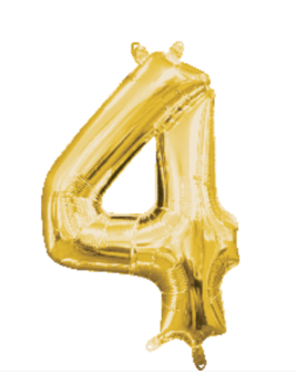 Your Party Box Gold Mylar Balloon 40" - Four