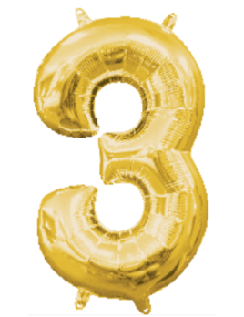 GG Distributors Gold Mylar Balloon 40" - Three