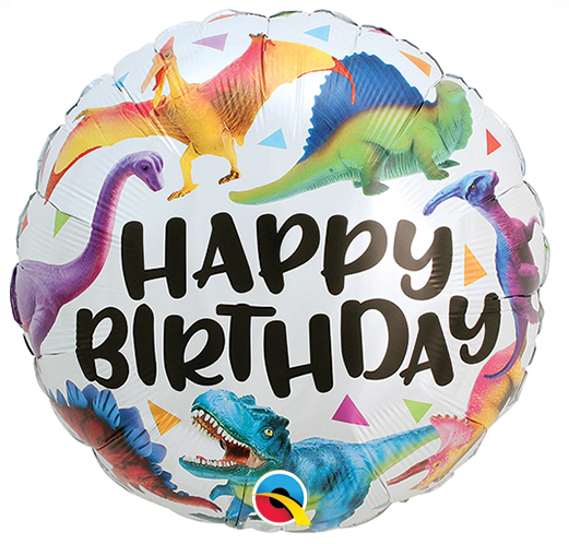 Balloons Everywhere Birthday Colorful Dinosours Balloon 18"